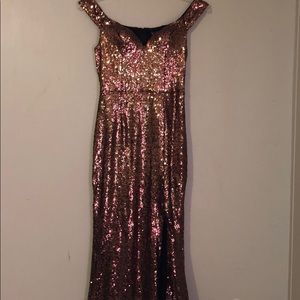 Long Rose-Gold Prom/etc. Dress